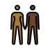 woman and man holding hands, medium-dark skin tone, dark skin tone